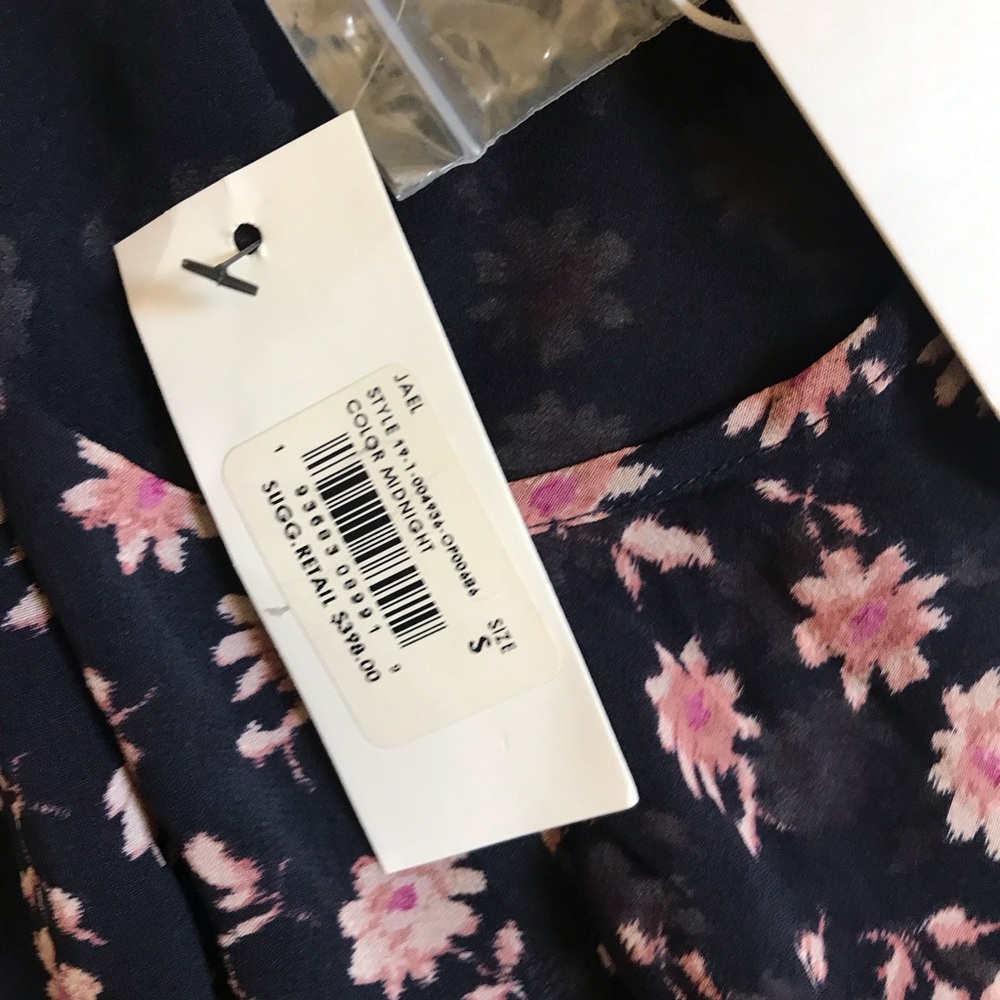 HOST PICK  🎊🎉JOIE Jael Floral-print Silk Jumpsuit In Midnight NWT Size Small - Picture 9 of 12